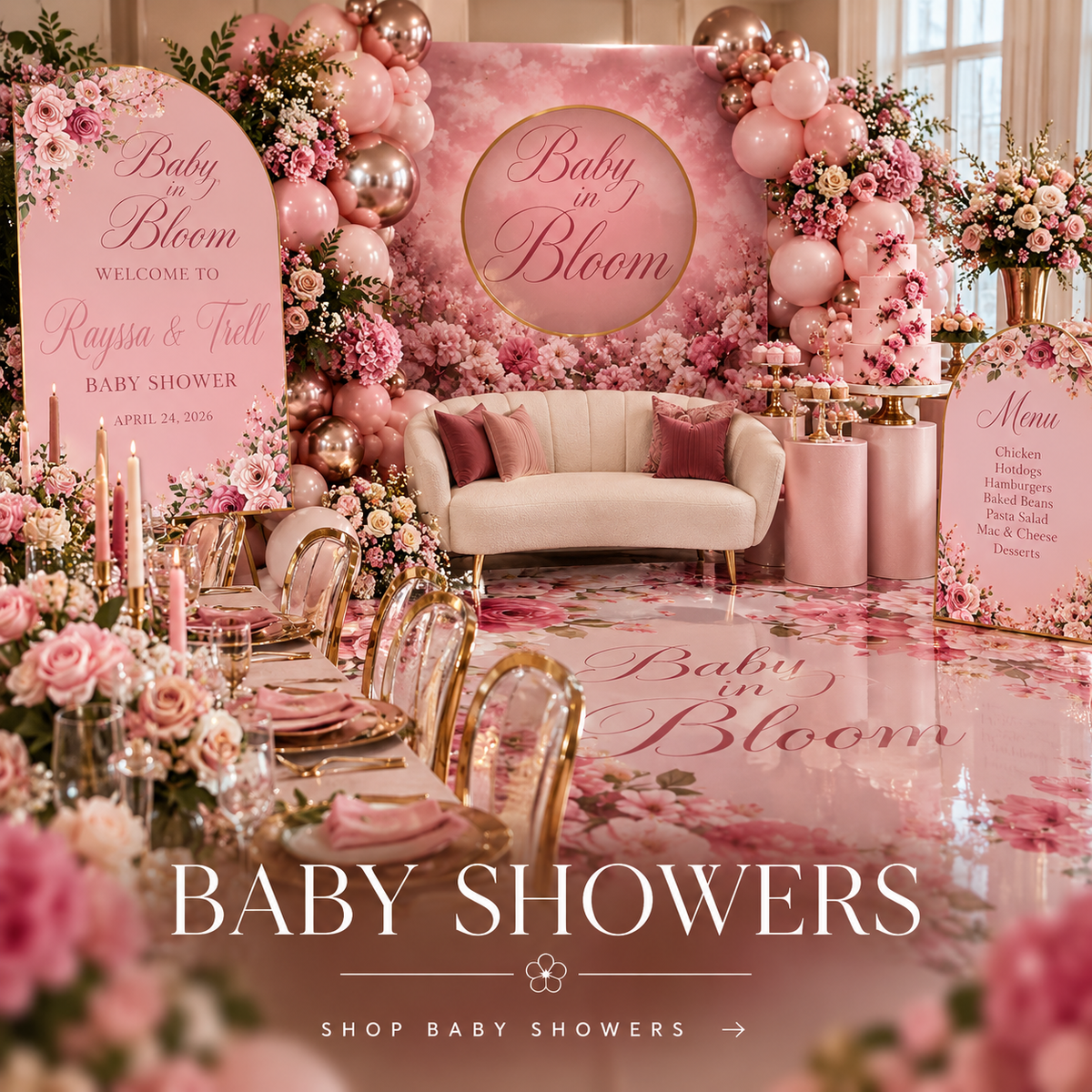 BABY SHOWERS + THEMED EVENTS