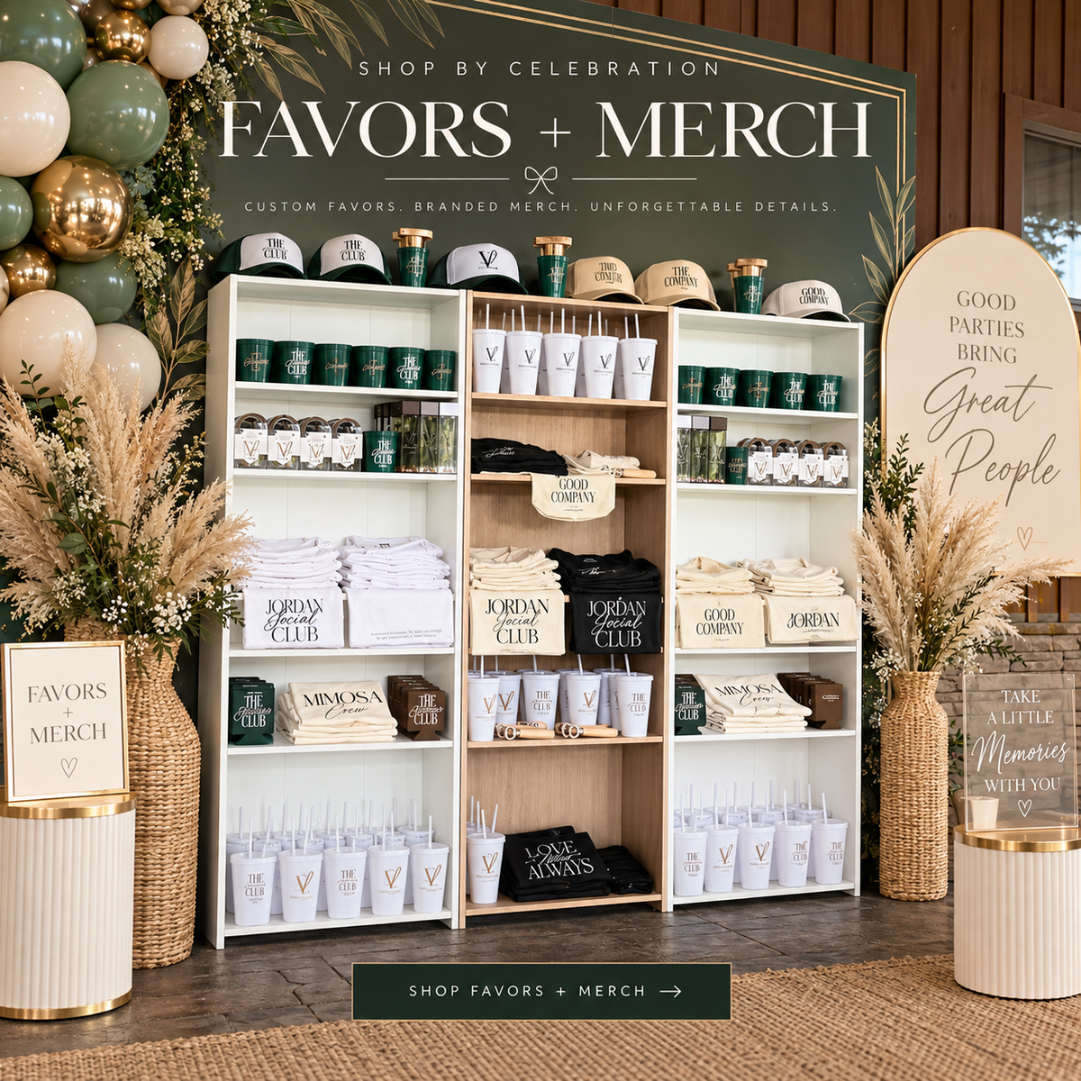 FAVORS + MERCH