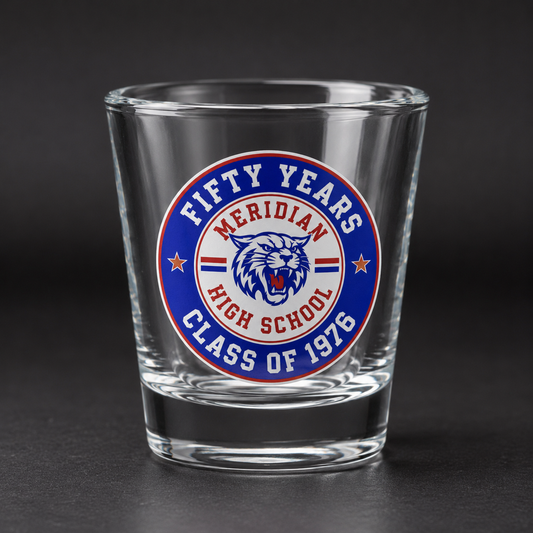 Custom Shot Glasses w/ Vinyl Sticker