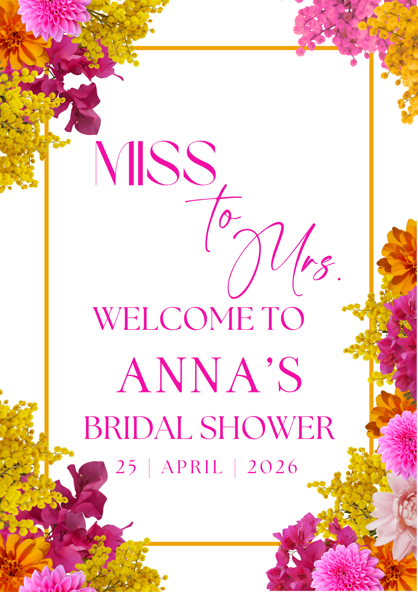 Welcome Sign (Photo Board)