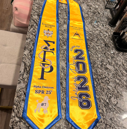 Custom Graduation Stoles