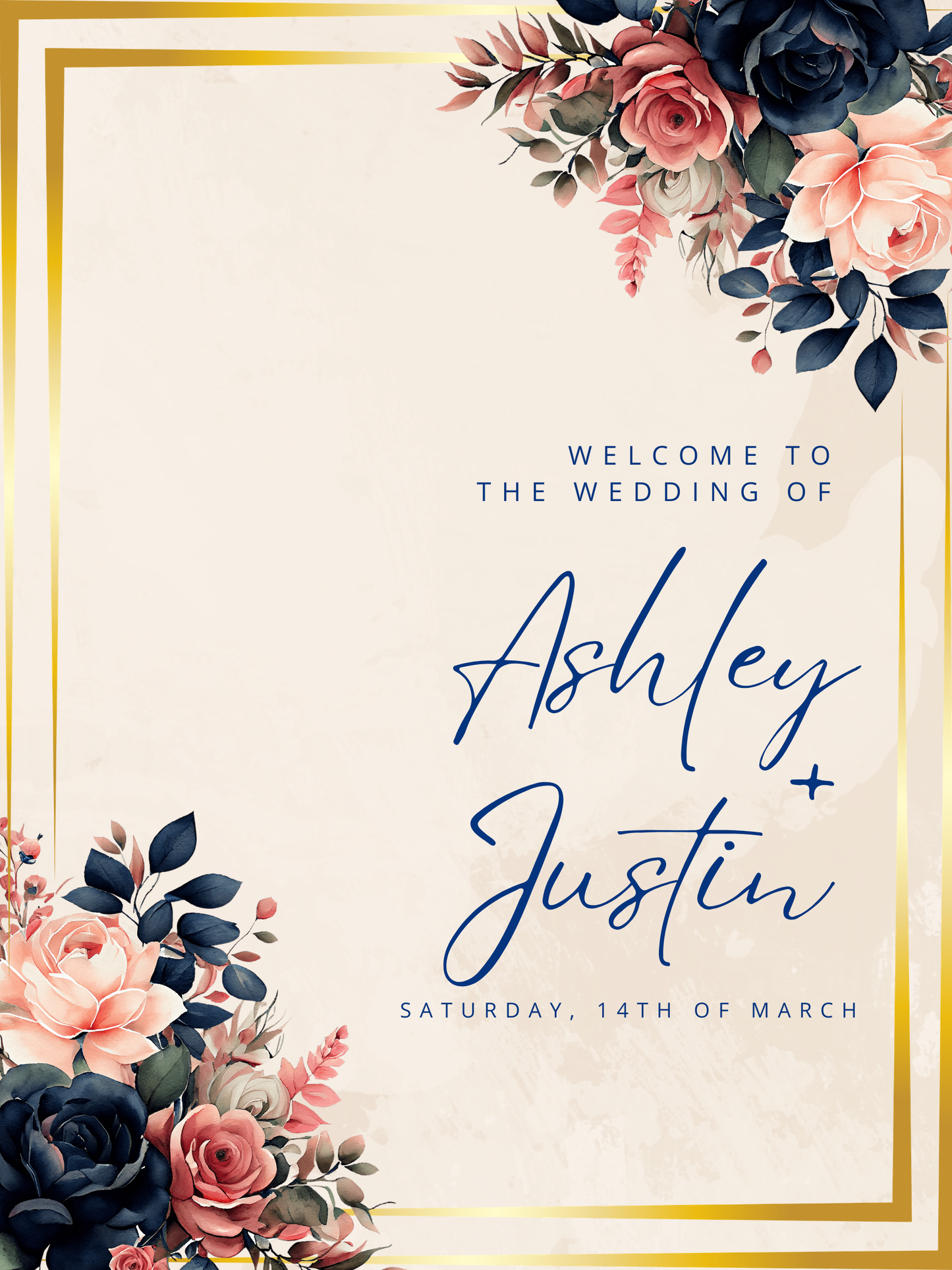 Event Signage Bundle – Welcome Sign + Menu Cards