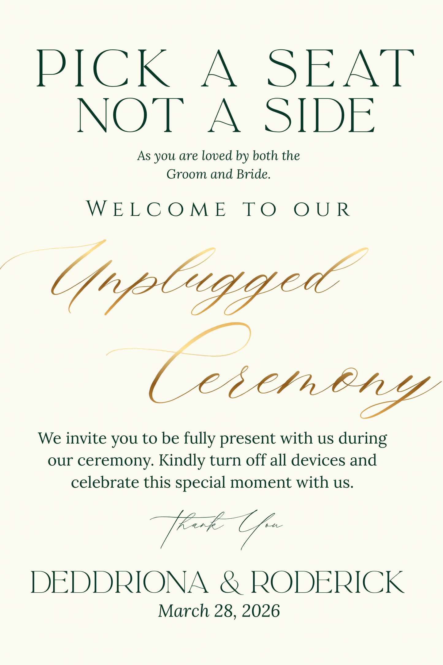 Welcome Sign (Photo Board)