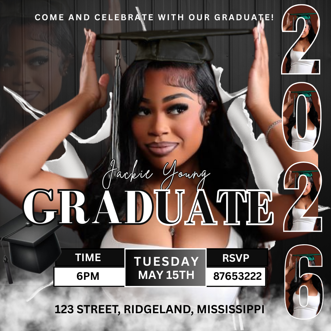 Hats off to the Grad Template - Instant Download