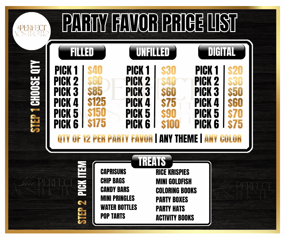 Custom Party Favor Packages