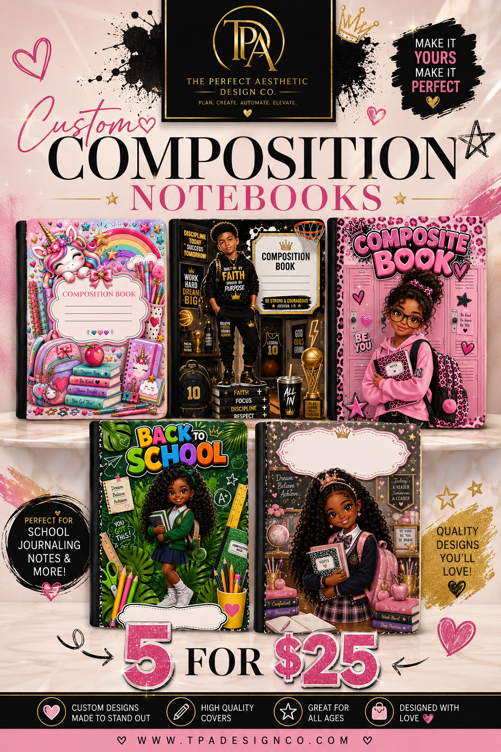 Custom Composition Notebooks